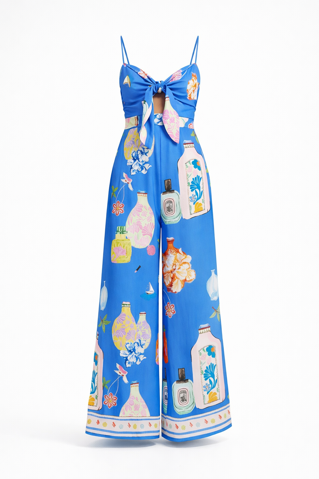 Azure Muse Printed Wide Leg Jumpsuit - Chiquevive