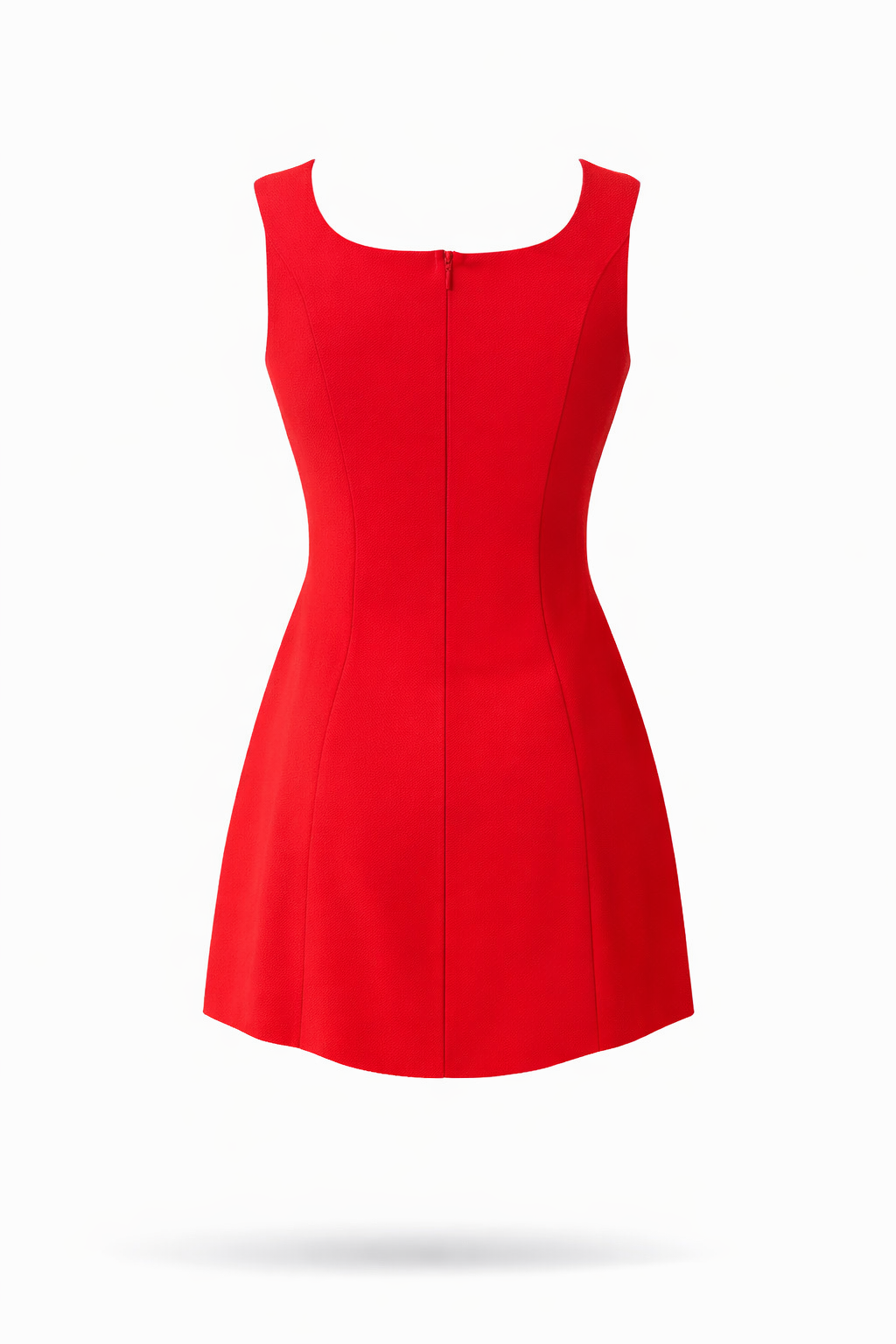 Sleeveless A-Line Mini Dress - Red - Chiquevive