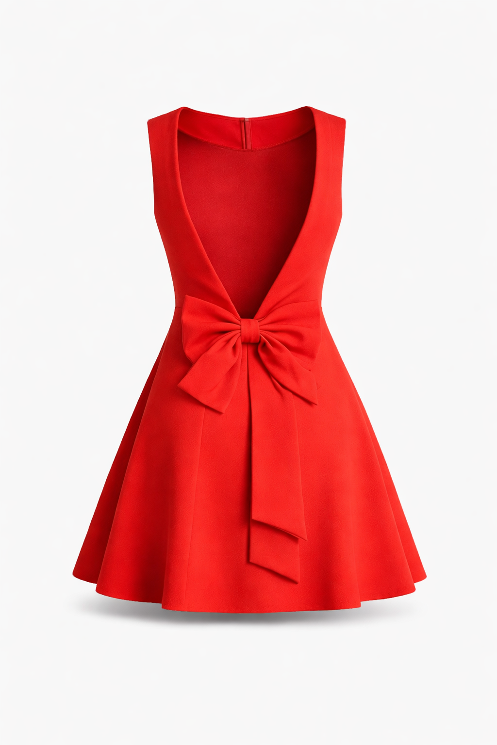 Sleeveless A-Line Mini Dress with Cut-In Detail - Chiquevive