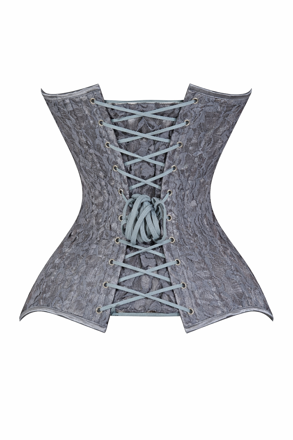 Lavish Dark Grey Lace Overbust Corset – Sweetheart Neckline - Chiquevive