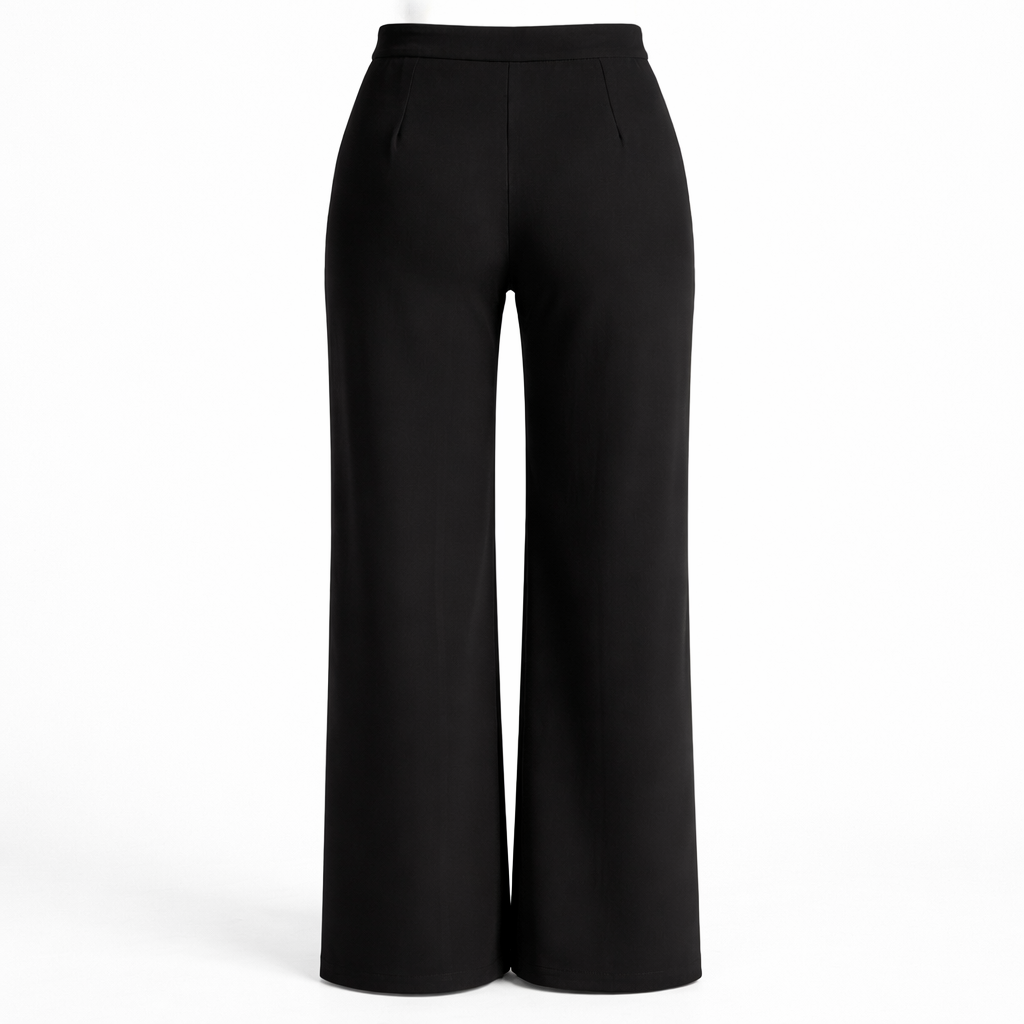 Black Tailored Blazer & Wide-Leg Trouser Set - Chiquevive