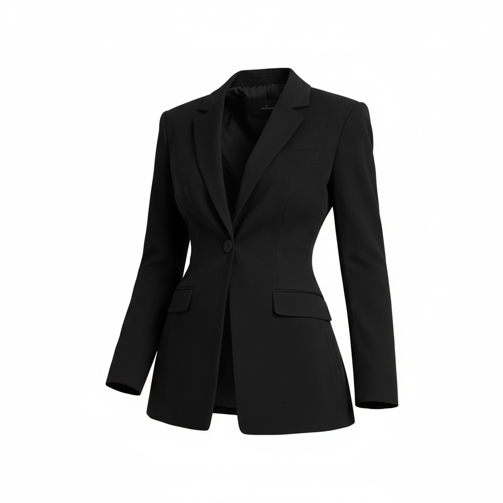 Black Tailored Blazer & Wide-Leg Trouser Set - Chiquevive