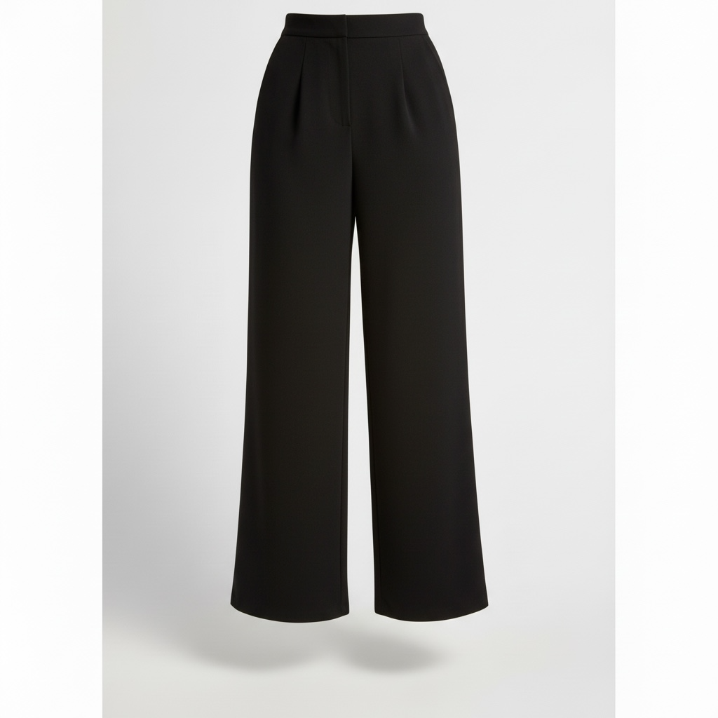 Black Tailored Blazer & Wide-Leg Trouser Set - Chiquevive