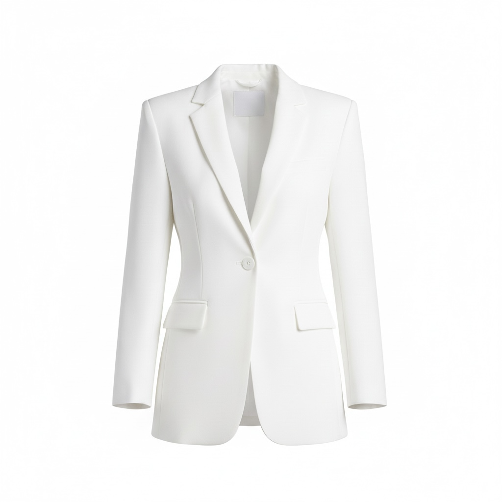 Tailored Ivory Blazer & Wide-Leg Trouser Set - Chiquevive