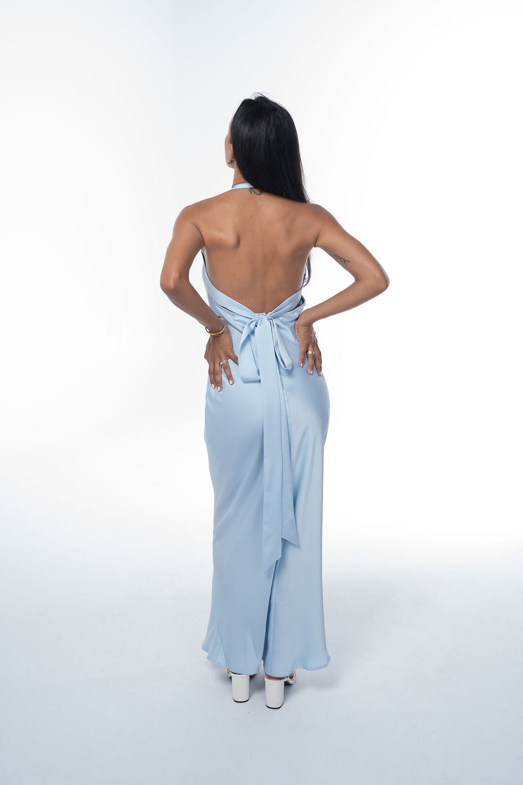 Serenity Drape Halter Gown