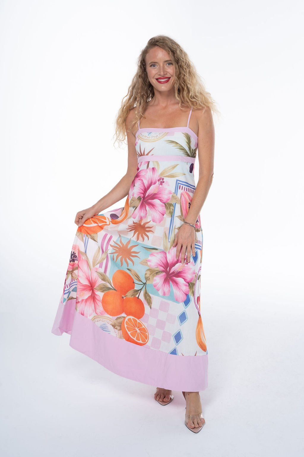 Tropical Bloom Midi Sundress