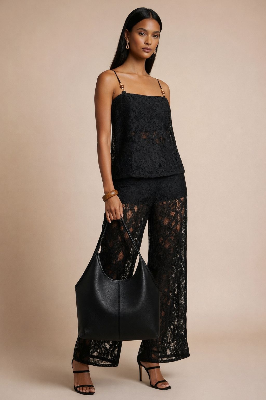 Midnight  (Temptation) Lace Elegance Two Piece Set